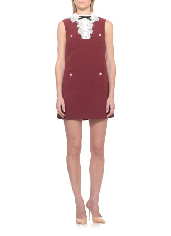 26FW 셀프 포트레이트 원피스 PF26001SBBUBURGUNDY CREPE LACEBURGUNDY - SELF PORTRAIT