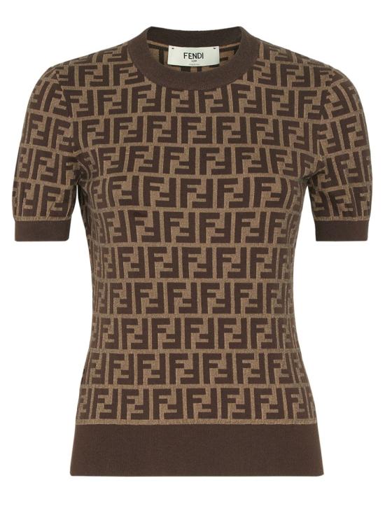 26SS 펜디 FF 코튼 스웨터 FZXC72 ASJTF0GGE BROWN - FENDI