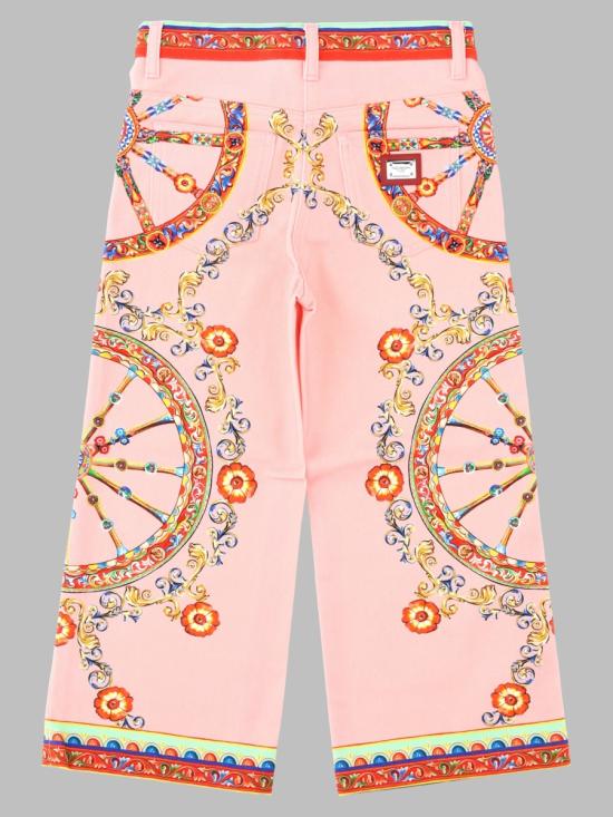 26FW [키즈] 돌체앤가바나 스트레이트 팬츠 L53F04K LDE05S9000 MULTICOLOUR - DOLCE & GABBANA