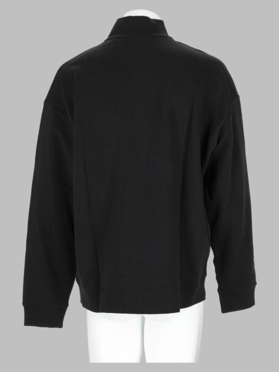 26FW 휴고보스 지퍼넥 로고 코튼 테리 로고 스웨트셔츠 50525881 10249110001 BLACK - HUGO BOSS