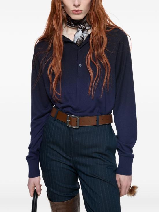 26FW 아크네 스튜디오 폴로 티셔츠 A60591 AER NAVY - ACNE STUDIOS