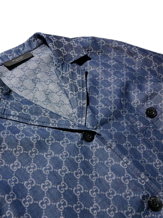 26FW 구찌 GG 코튼 데님 자카드 재킷 875438 XDDG34011 NAVY - GUCCI