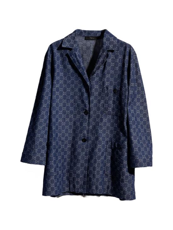 26FW 구찌 GG 코튼 데님 자카드 재킷 875438 XDDG34011 NAVY