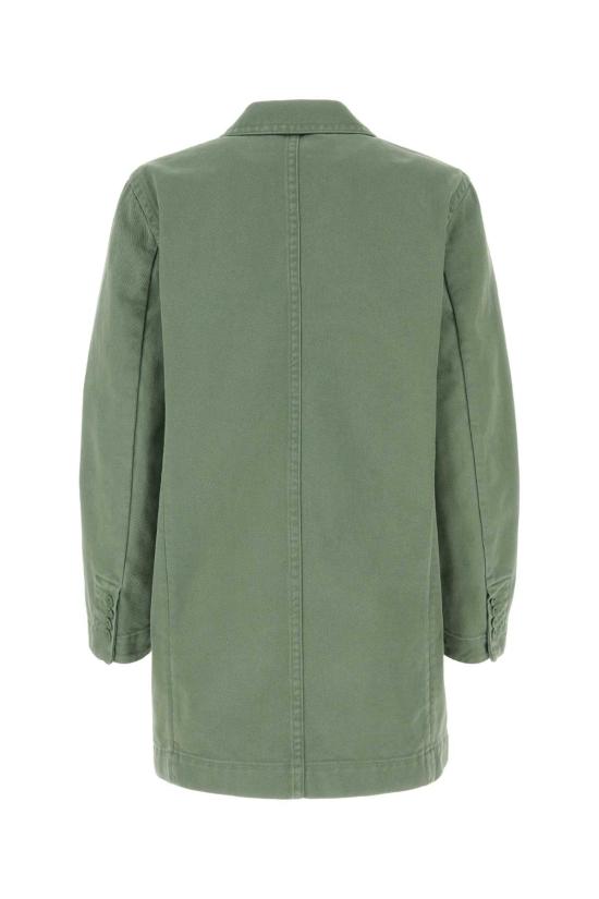  막스마라 제노비아 코튼 드릴 더블브레스트 자켓 2310413538600 008 GREEN - MAX MARA