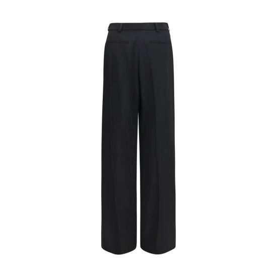 26FW 생로랑 플루이드 그레인 드 푸드르 테일러드 울 바지 SAA000O7Y7E631000BB BLACK - SAINT LAURENT