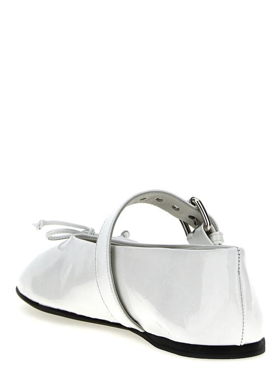  미우미우 플랫 슈즈 MI307765BM WHITE - MIU MIU