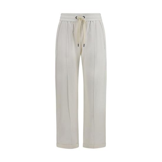 26SS 브루넬로 쿠치넬리 트레이닝/조거 팬츠 BRMH827FB799C600BB WHITE