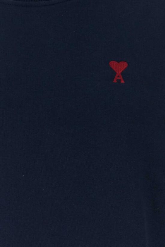  아미 스몰 하트 로고 스웨트셔츠 BFUSW035730 430 NAVY - AMI