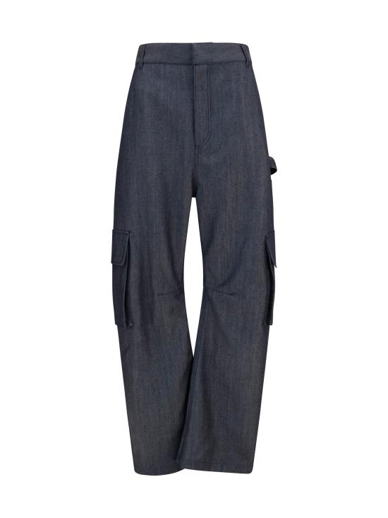 26FW 발렌시아가 유틸리티 울 카고 팬츠 A002ADTUT44 4100 DARK NAVY