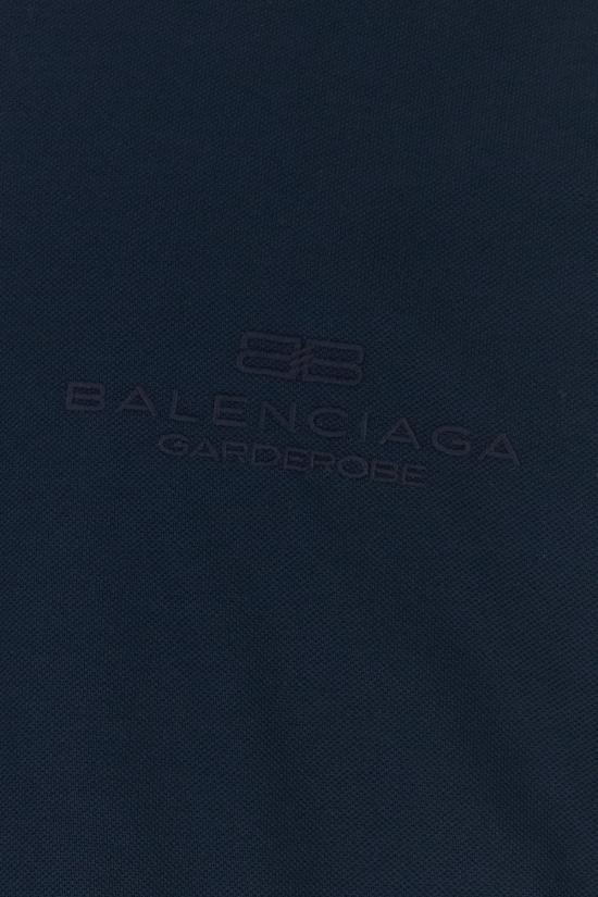  발렌시아가 코튼 폴로 티셔츠 813299TRVW4 8065 NAVY - BALENCIAGA