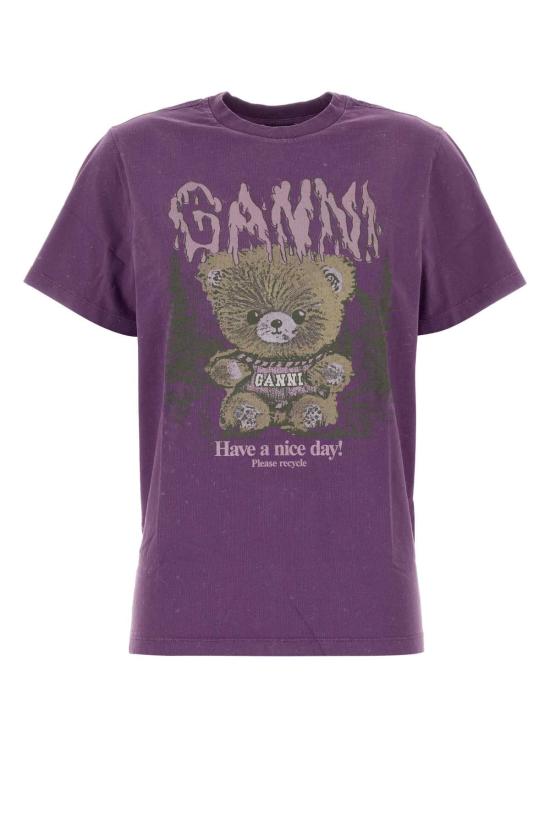 26FW 가니 폴로 티셔츠 A1050314 ZXL PURPLE