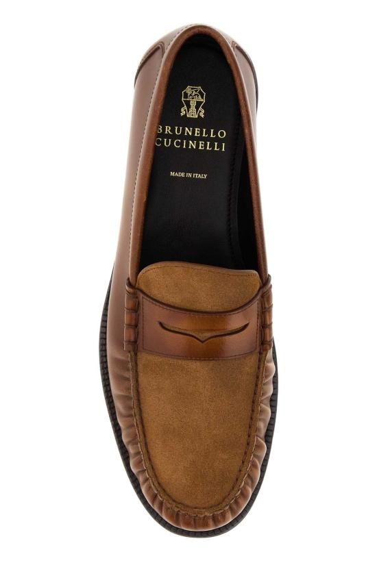26FW 브루넬로 쿠치넬리 스니커즈 MZURALF673 CKC80 BROWN - BRUNELLO CUCINELLI