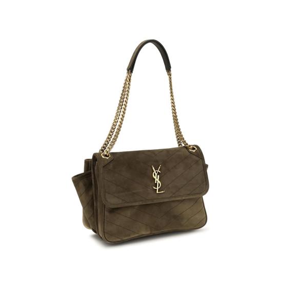 26FW 생로랑 니키 트리파우치 스웨이드 숄더백 SA8129431U8073212BB BROWN - SAINT LAURENT
