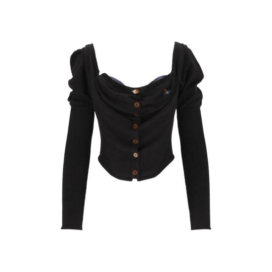 26FW 비비안웨스트우드 가디건 VI1803002VY005EN401BB BLACK