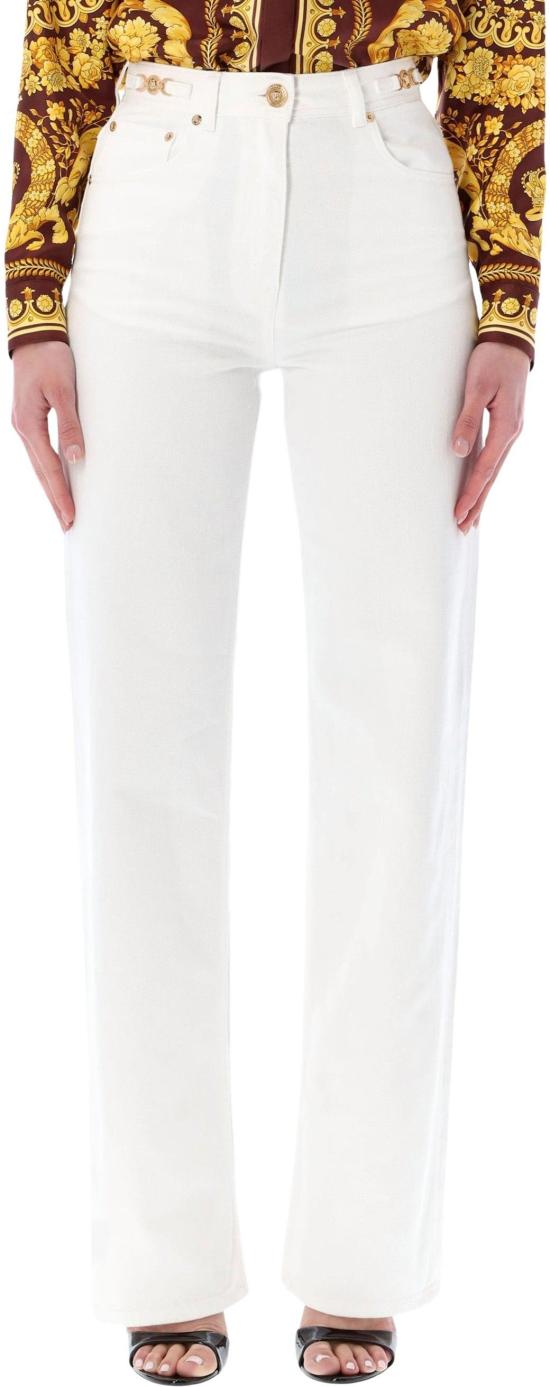 26SS 베르사체 데님 팬츠 10137451A085701D110 WHITE