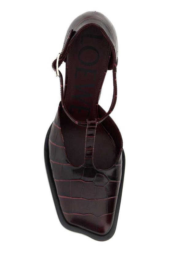 25FW 로에베 힐/펌프스 LONDS01X07 BURGUNDY - LOEWE