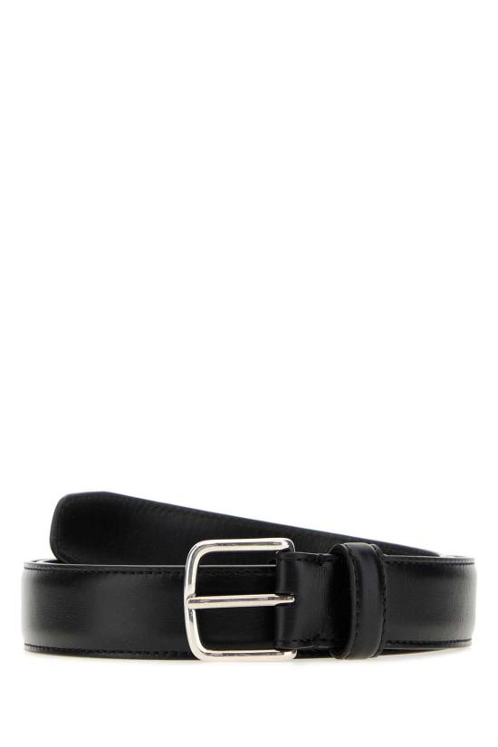 26FW 더로우 클래식 레더 벨트 M1009L60 BLANS BLACK