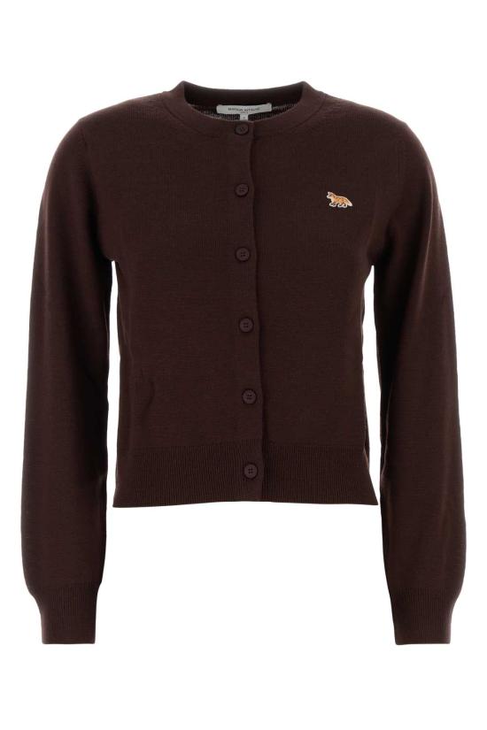 26FW 메종키츠네 베이비 폭스 메리노 레귤러 가디건 PW00502KT1181 0553 BROWN