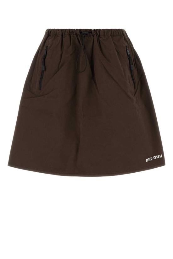 26FW 미우미우 스커트 MG2755SOOO19LW F0192 BROWN