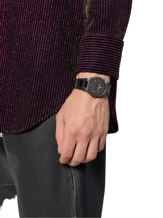 26FW 비비안웨스트우드 더 뱅크 스테인리스 스틸 백케이스 시계 VV294GYGN BLACK - VIVIENNE WESTWOOD