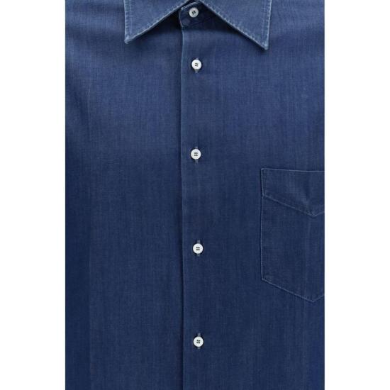 26SS 브루넬로 쿠치넬리 셔츠 BRMR6830621C003BB BLUE - BRUNELLO CUCINELLI