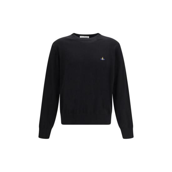 26FW 비비안웨스트우드 알렉스 오브 로고 크루넥 니트 VI27010012Y001VN402BB BLACK