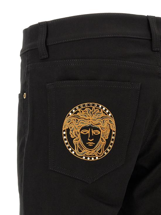 26FW 베르사체 데님 팬츠 VE340673BM BLACK - VERSACE