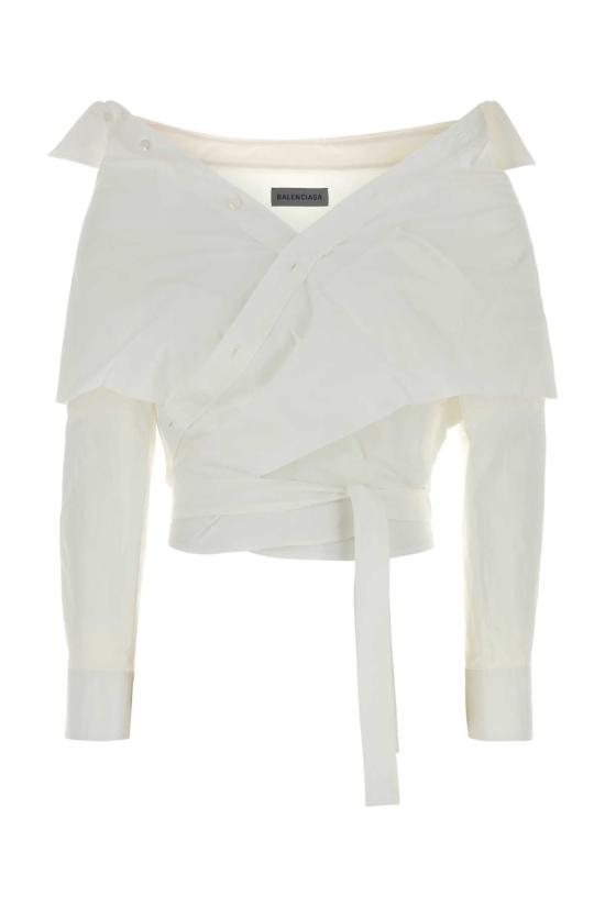 26FW 발렌시아가 블라우스 872123TRM28 9000 WHITE