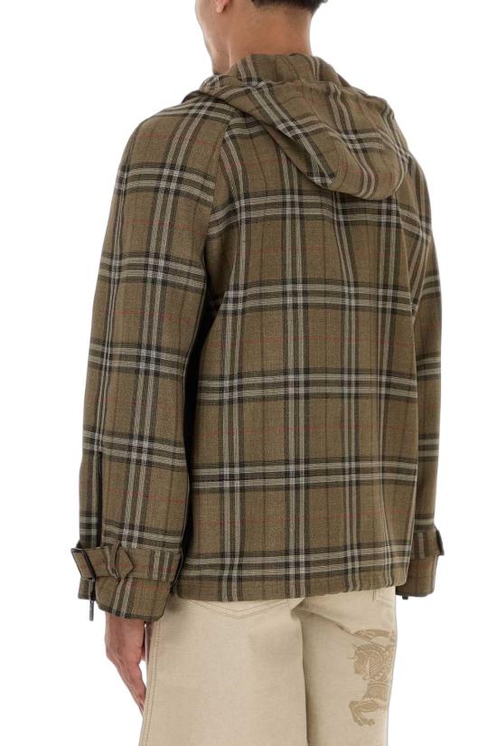  버버리 체크 실크 블렌드 하프 집 자켓 8108324 C1846 BEIGE - BURBERRY