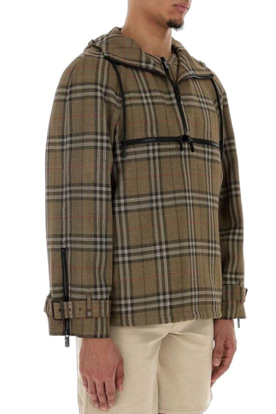  버버리 체크 실크 블렌드 하프 집 자켓 8108324 C1846 BEIGE - BURBERRY
