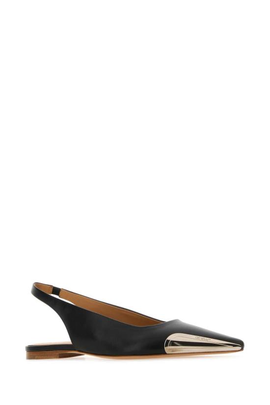  오프화이트 플랫 슈즈 OWIQ004S24LEA001 1072 BLACK - OFF WHITE
