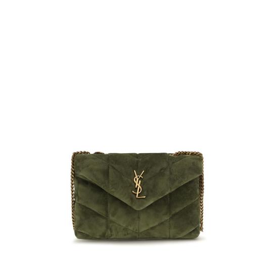 26FW 생로랑 루루 푸퍼 토이 체인 숄더백 SA7593371U8073353BB GREEN