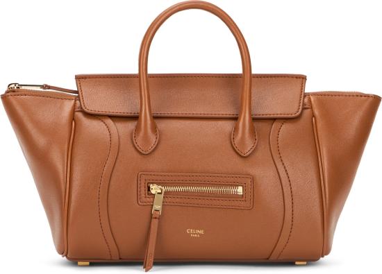  셀린느 스몰 뉴 러기지백 서플 샤이니 램스킨 124213GW2 BROWN - CELINE