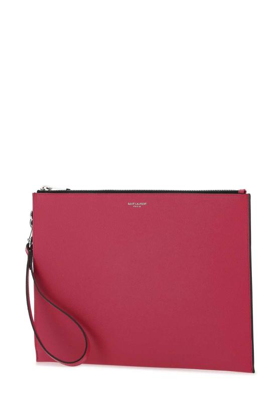  생로랑 그랑 드 뿌드르 엠보스 레더 파리 지퍼 태블릿 홀더 683865BTY9N 5574 PINK - SAINT LAURENT
