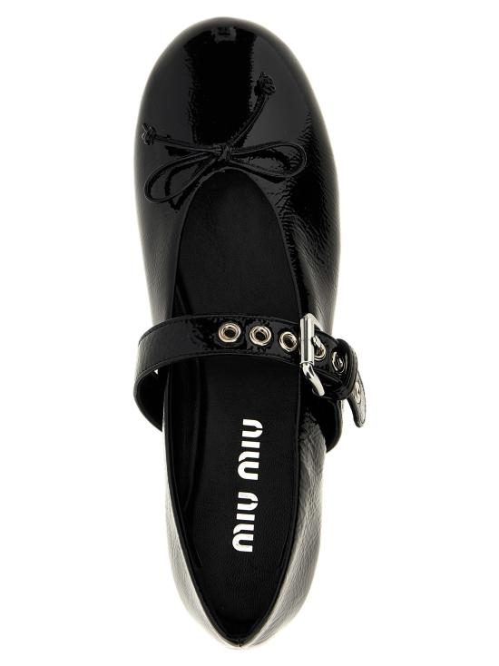  미우미우 플랫 슈즈 MI302936BM BLACK - MIU MIU