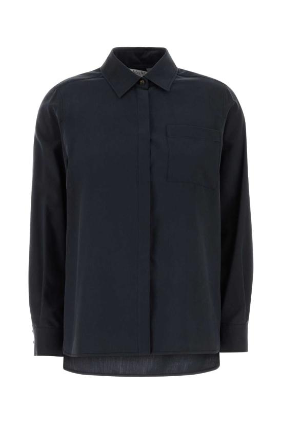 26SS 막스마라 시아마세 실크 셔츠 2611111151600 010 NAVY