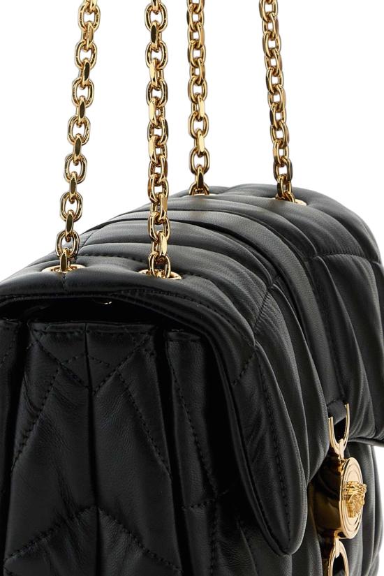  베르사체 클레이오 퀼티드 나파 숄더백 10159641A12973 1B00V BLACK - VERSACE