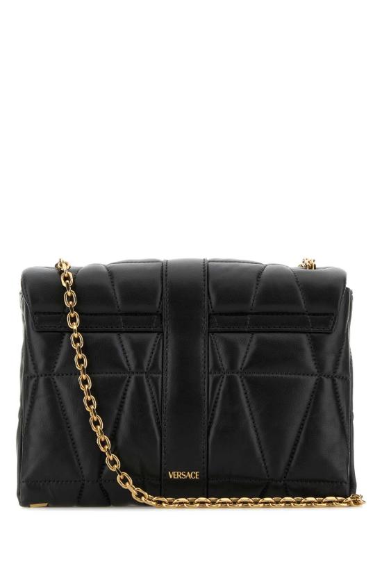  베르사체 클레이오 퀼티드 나파 숄더백 10159641A12973 1B00V BLACK - VERSACE