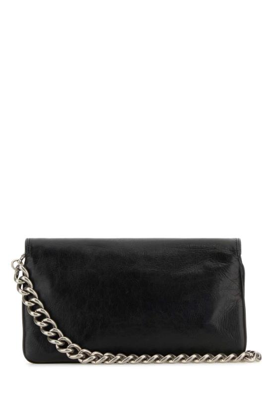 25FW 발렌시아가 BB 로고 플랫 숄더백 7485962AAI4 1000 BLACK - BALENCIAGA