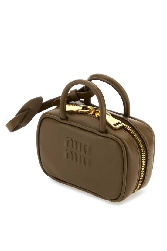 26SS 미우미우 레더 백 참 5NR036AF8W F0244 BROWN - MIU MIU