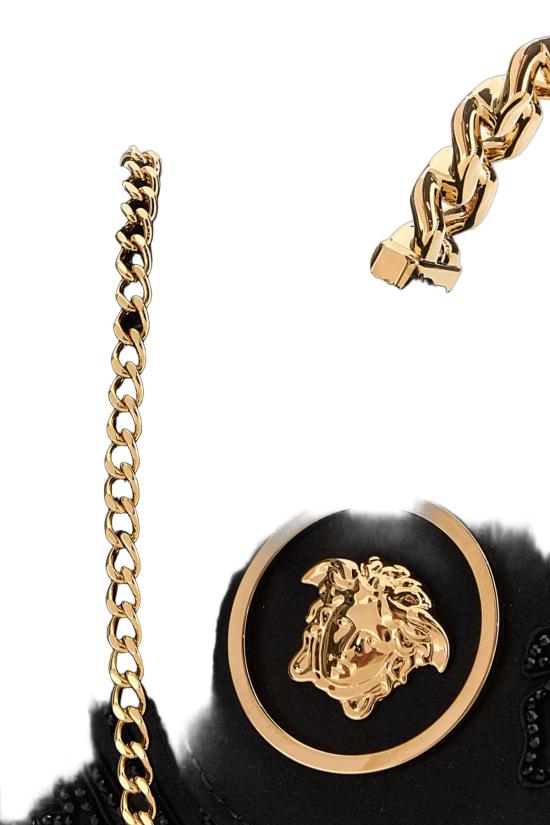 26SS 베르사체 라 메두사 엠벨리쉬드 새틴 미니백 10134391A17115 1B00V BLACK - VERSACE