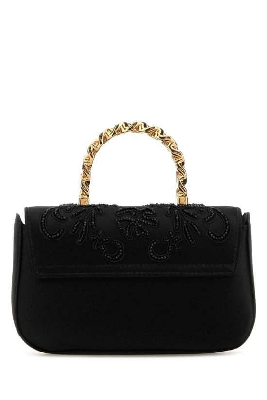 26SS 베르사체 라 메두사 엠벨리쉬드 새틴 미니백 10134391A17115 1B00V BLACK - VERSACE