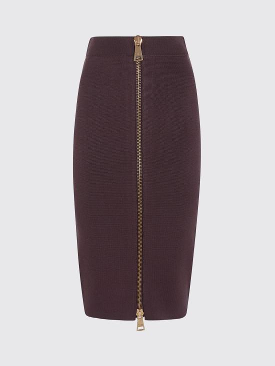 26FW 엘리자베타프랜치 스커트 GK28B66E2 EV9 Brown - ELISABETTA FRANCHI