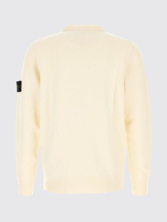 26FW 스톤 아일랜드 램스울 립드 트림 레귤러 핏 크루넥 스웨터 5100072S00A3 V0093 Ivory - STONE ISLAND