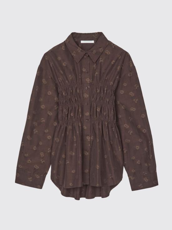 26FW 세실리아 반센 셔츠 26RTW12002 Brown - CECILIE BAHNSEN