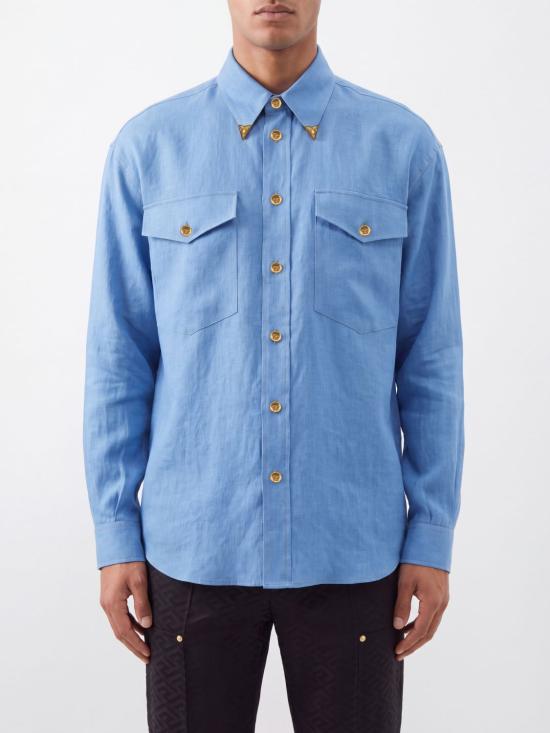 26FW 베르사체 셔츠 10256441A18546 1UR70 Blue