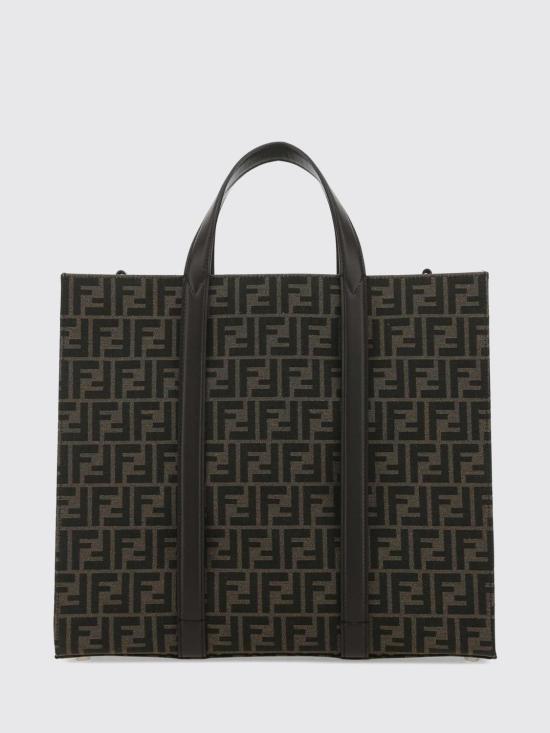 26FW 펜디 FF 자카드 패브릭 쇼퍼백 7VA390AG0M F19KW Brown - FENDI
