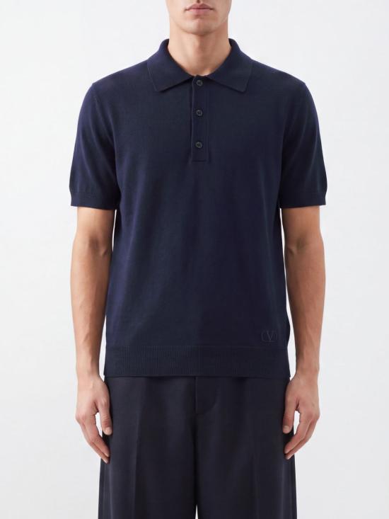 26FW 발렌티노 가라바니 폴로 티셔츠 KP04VBH9 598 Navy