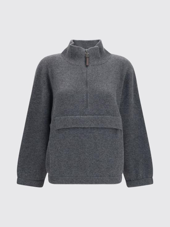 26FW 브루넬로 쿠치넬리 스웨터 M12250004P C079 Lead - BRUNELLO CUCINELLI