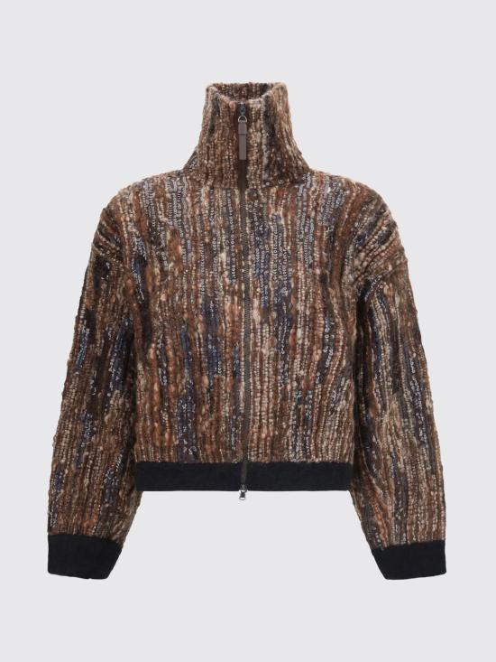 26FW 브루넬로 쿠치넬리 스웨터 MNLR08306P CBS28 Brown - BRUNELLO CUCINELLI